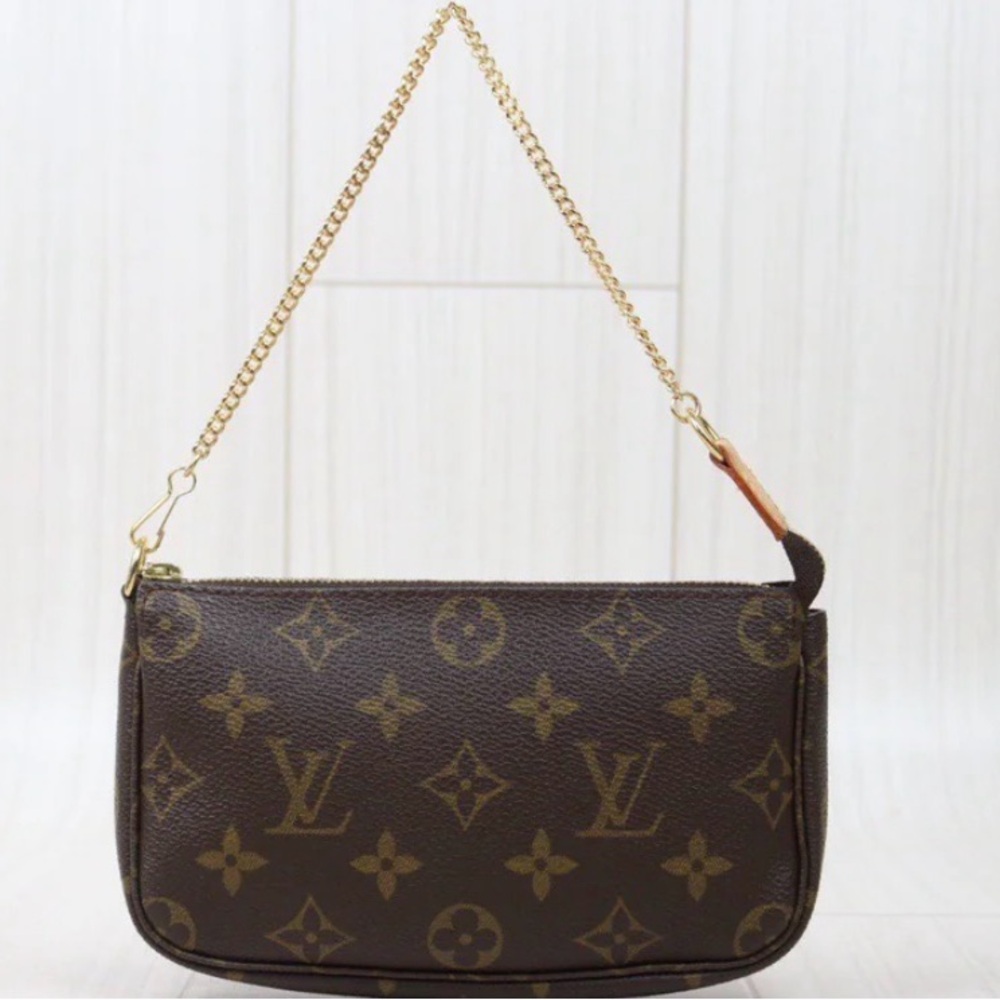 SOLDLouis Vuitton Brown Pochette Monogram Women's Bag